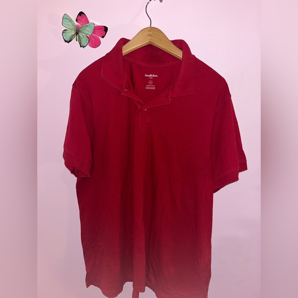Goodfellow & Co Vibrant Red Polo Shirt